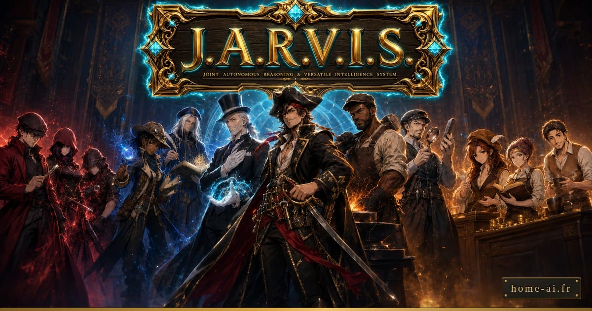 La Guilde JARVIS — ses héros alignés sous la bannière J.A.R.V.I.S.